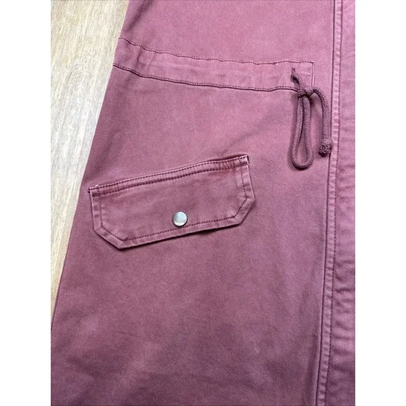 NWT Lucky Brand Jacket Women's XS Maroon Red Hooded Utility Military Stretch - Picture 10 of 16